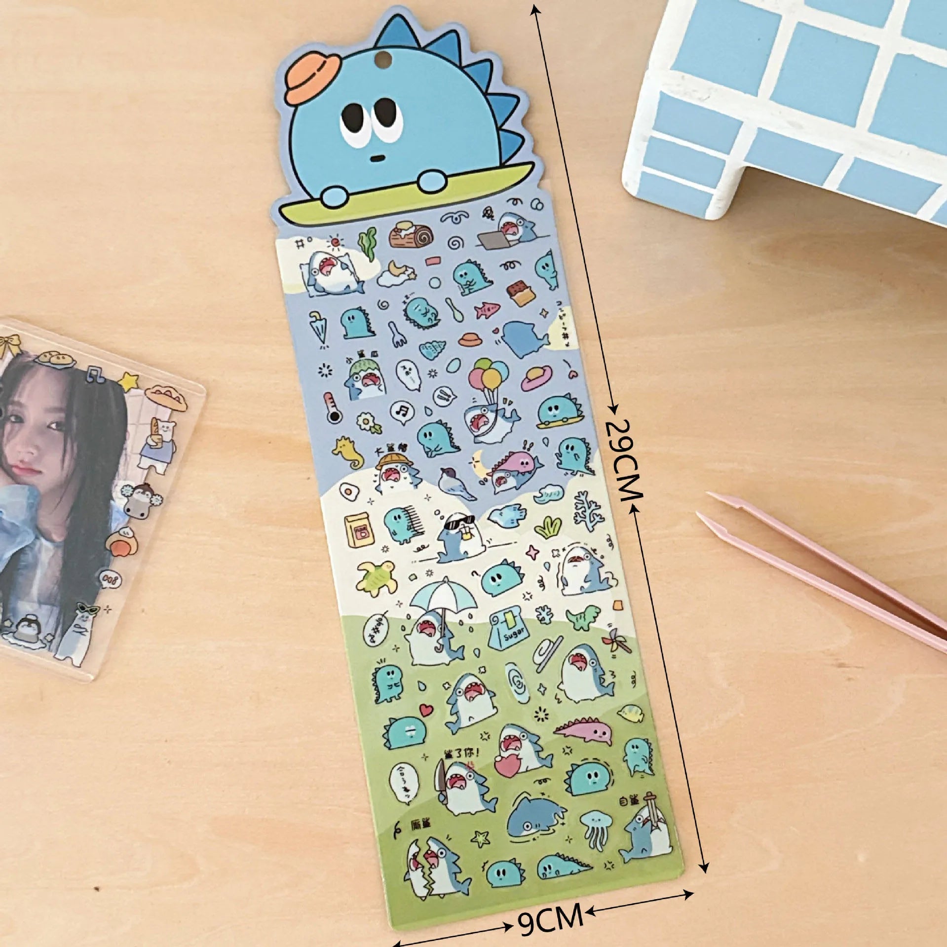4 Sheets Stickers Cute Animal Handbooks Decorative Stickers Cute Fun Stickers
