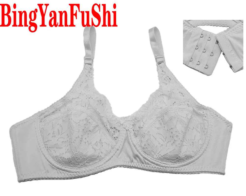 Bra 32-46 Women Lace bralette Sleepwear Brassiere Thin Cup B C D E F soutien gorge Black White Soft bandeau BIG BUST SEXU bh C27
