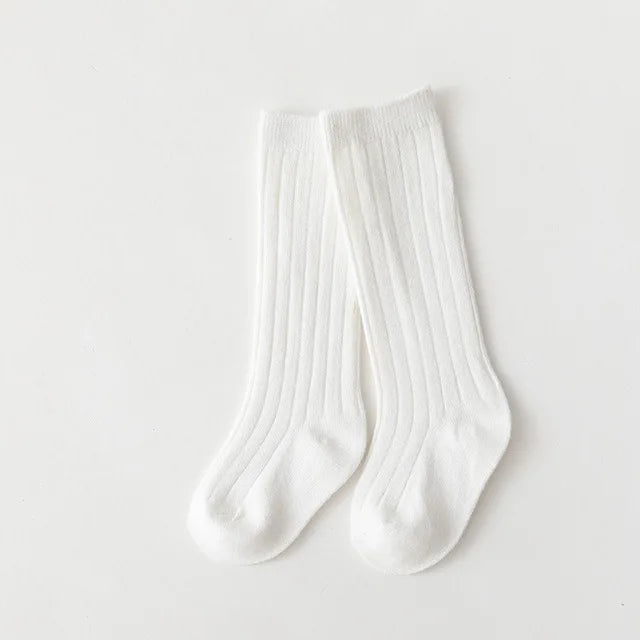 Baby Boys Girls Knee High Long Socks Cotton Breathable Stripe Soft Kids Sock Children School Uniform Socks For 0-8Years