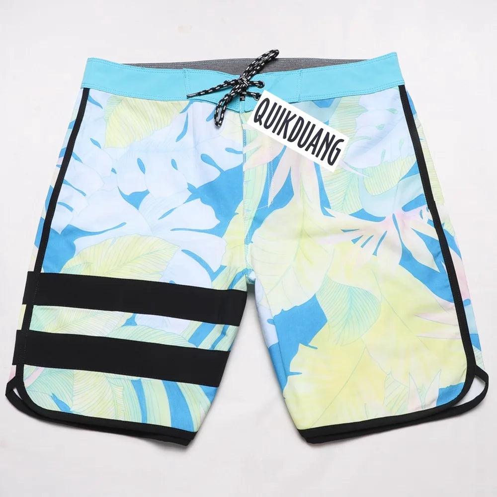 New Fashion Men's Waterproof Stretch Surf Pants Quick-Dry Bermuda Boardshorts Casual Spandex Swimming Trunks Beach Shorts T04