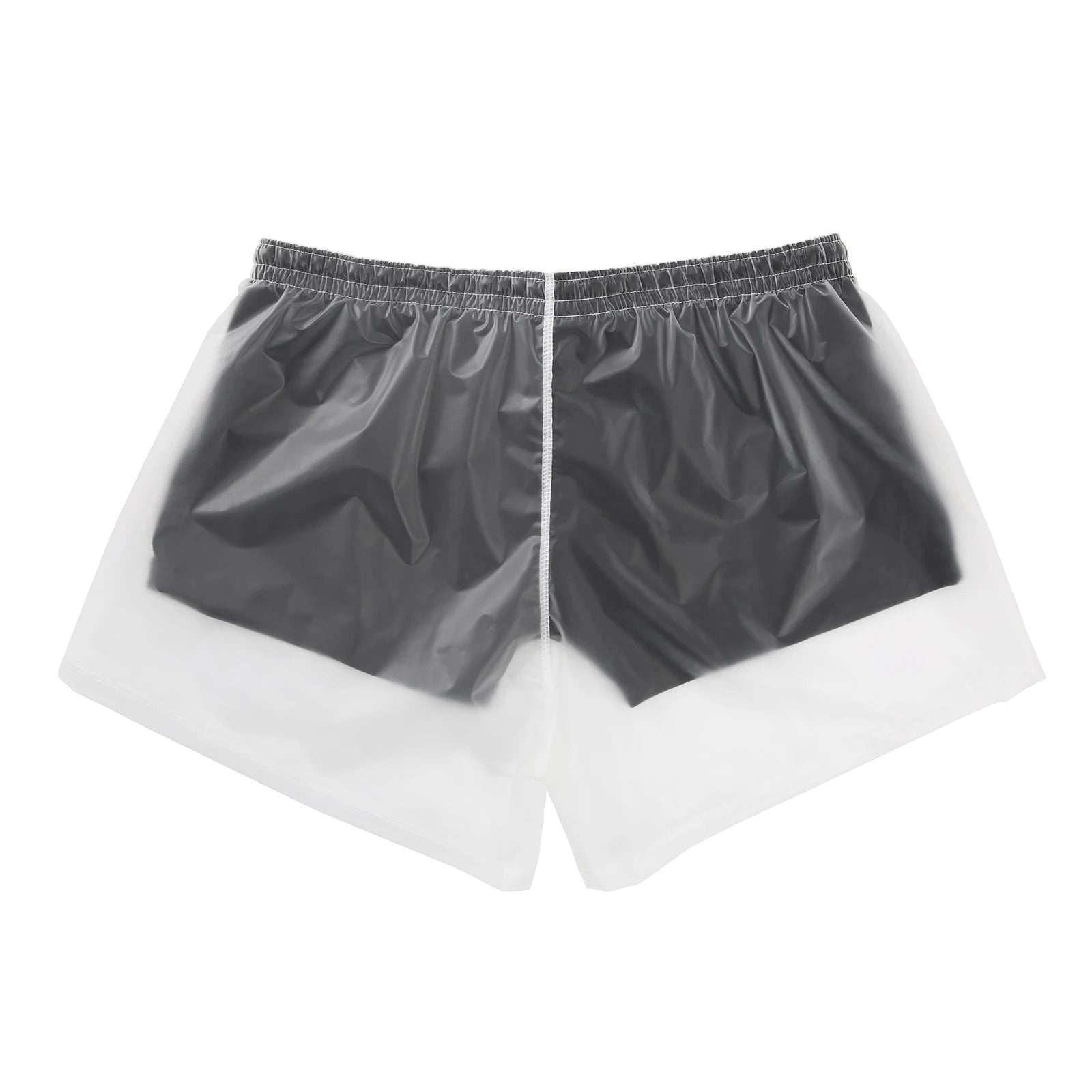 Men Beach Trunks Man Transparent Swimwear Sexy Swimming Swimsuit PVC Beachwear Shorts Boardshorts Bathing Suit Waterproof
