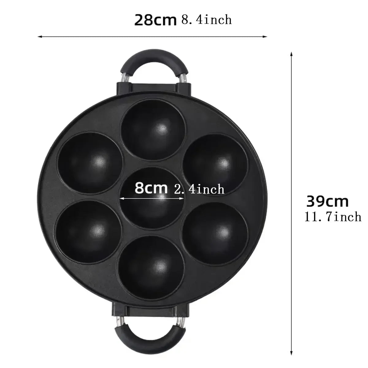 Cooking Cake Pan Cast Iron Omelette Pan Non-Stick Cooking Pot Breakfast Egg Cooker Cake Mold Kitchen Cookware Kitchenware