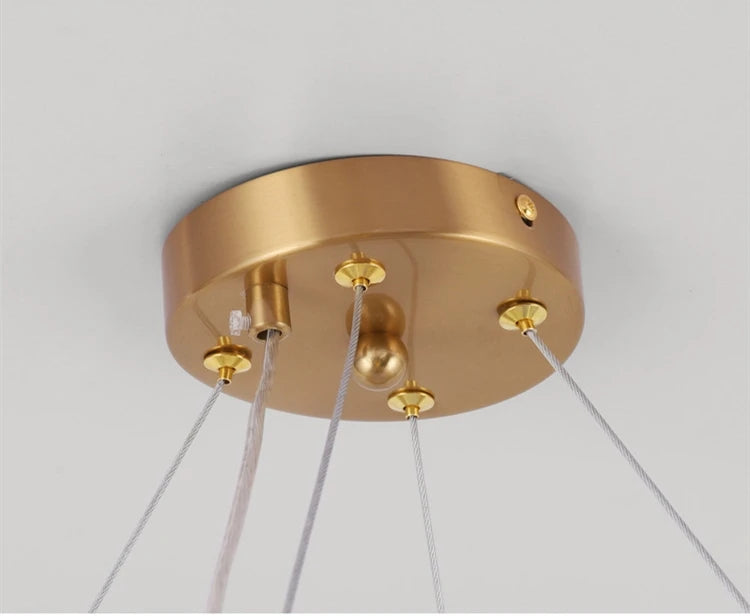 American Luxury Loft Led Chandelier Modern Living Room Pendant Lights K9 Crystal Suspend Lamp Home Decor Indoor  Lustre Fixtures