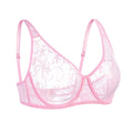 Bra For Womens Underwear Lace Bra Underwire BH Hollow Out Embroidery Perspective Sexy Lingerie Tops Plus Size Brassiere