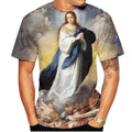 Summer Hot Selling Fashionable Santa Maria 3D Printed T-shirt Fun Men's and Women's Personalized Casual T-shirt