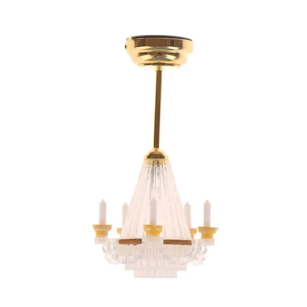 Dollhouse Light 1:12 Scale Floor/Ceiling/Wall Lamp Miniature Retro Chandelier Doll Accessories Scene Model Mini Furniture Gift