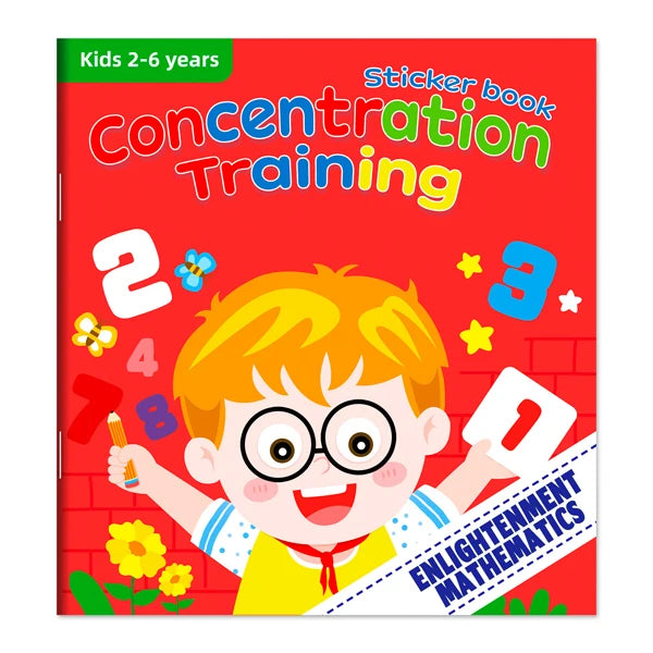 Montessori Toys Cartoon Sticker Books Focus on Potential Development Education Sticker Toys for Children 3-6Y
