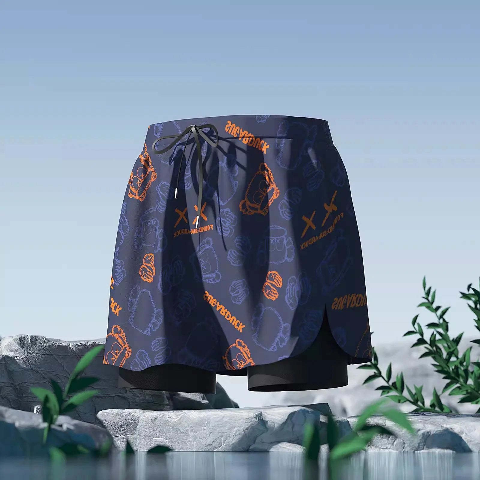 Adult Swimming Trunks for Men 2025 New Style Quick-drying Double-layer Anti-embarrassment Large Size Casual Swimming Shorts