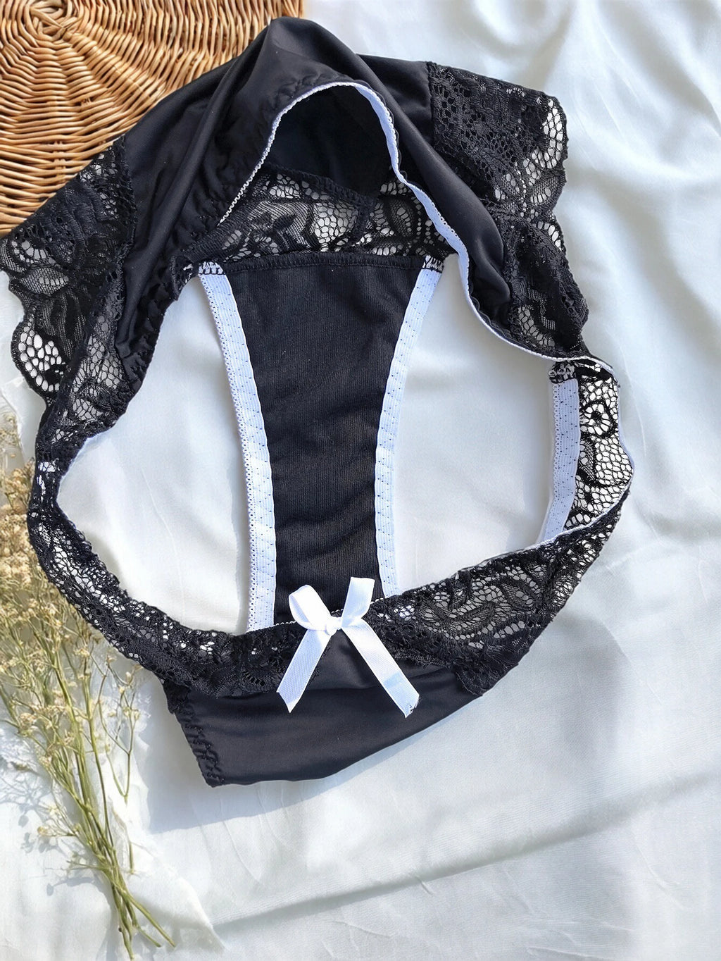 Plus Size Women's Underwear, Fashionable, Soft, Close-Fitting, Seamless, Comfortable, Sexy, Lace Trim, Contrasting Color, Thin Edge, Breathable Women's Briefs