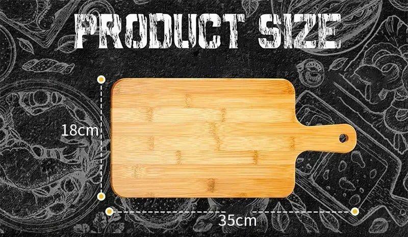 Bamboo Cutting Board with Handle Large Wooden Serving Board Kitchen Chopping Boards Charcuterie Board for Pizza Vegetables Meat