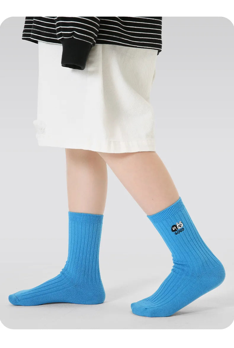 Newest Boys Girls Socks 2025 Spring Baby Cotton Socks Sport Sock  Double Needle 3-12T Children's  Socks