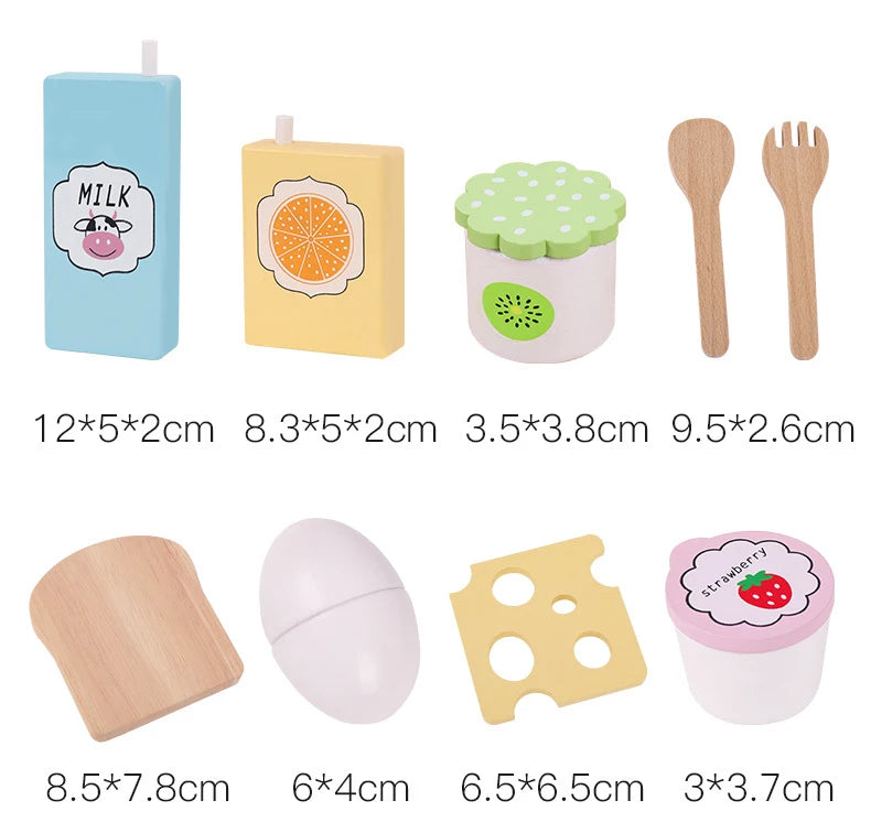 Wooden Pretend Play Food Kitchen Toys Classic Cutting Cooking Set Kids HousePlay Educational Imitation Game Toys for Girls Boys