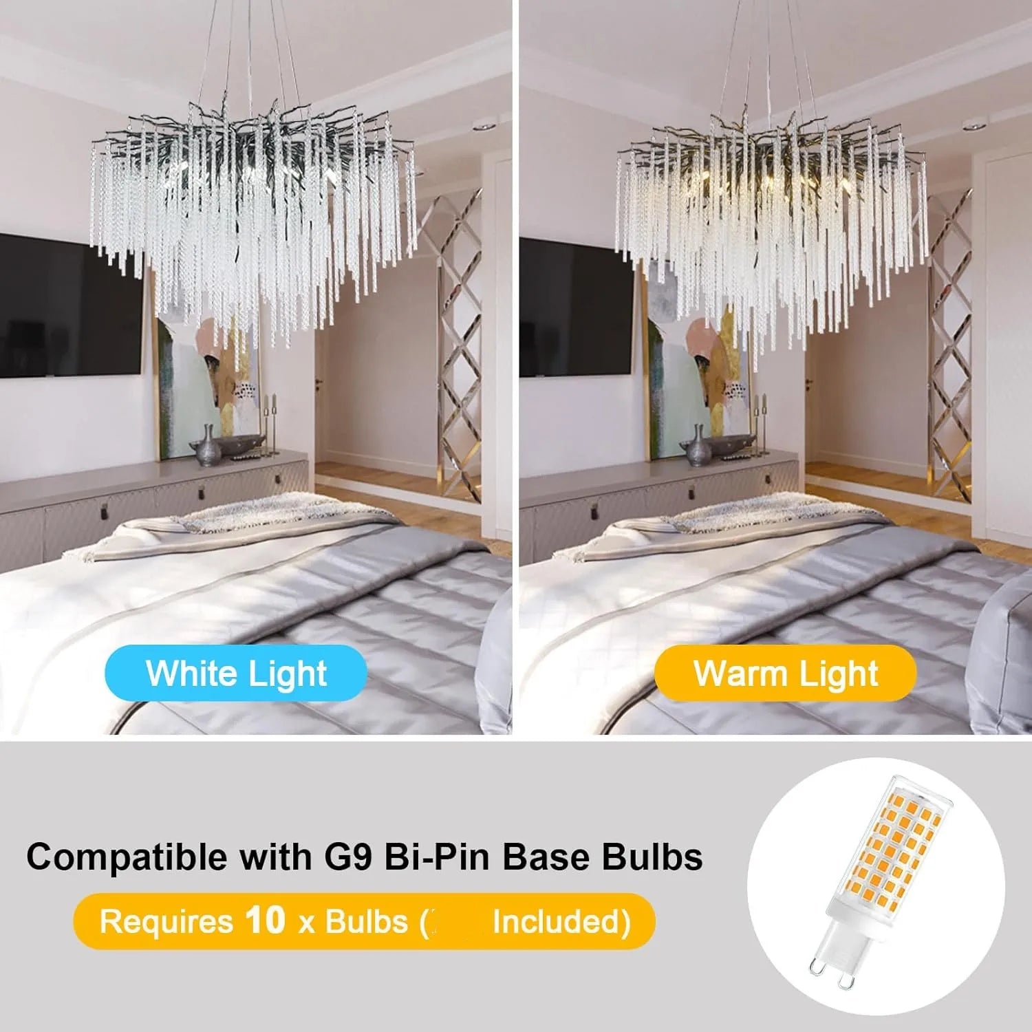 Long Crystal Branch Chandeliers For Dining Room Kitchen Table, Modern Black Crystal Hanging Chandelier Living Room Bedroom