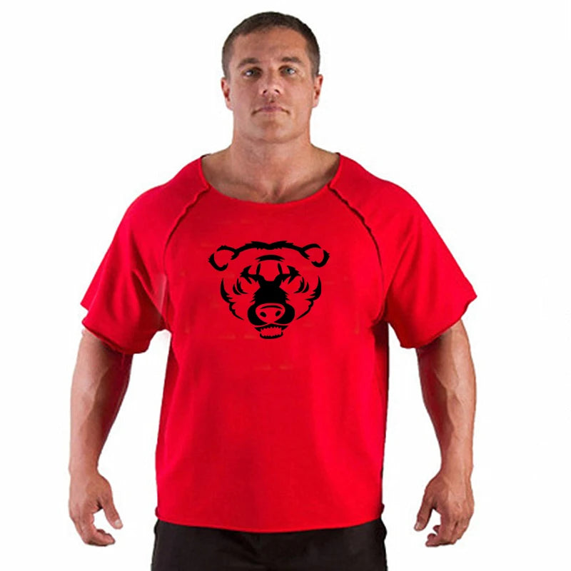 Men's Clothing Gym Fitness Clothes T-shirt Tops Breathable Vintage Graphic Shirts Oversized New Short Sleeve Top Cotton Tshirt