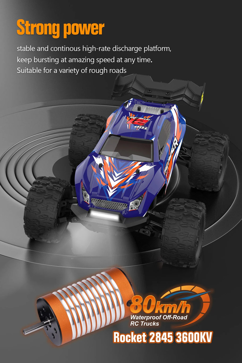 JIUSI MT14R 1/14 RC Racing Car 3S Battery 4WD 80km/h Brushless Motor 2.4G Remote Control 35C High Speed Off-road RC Truck