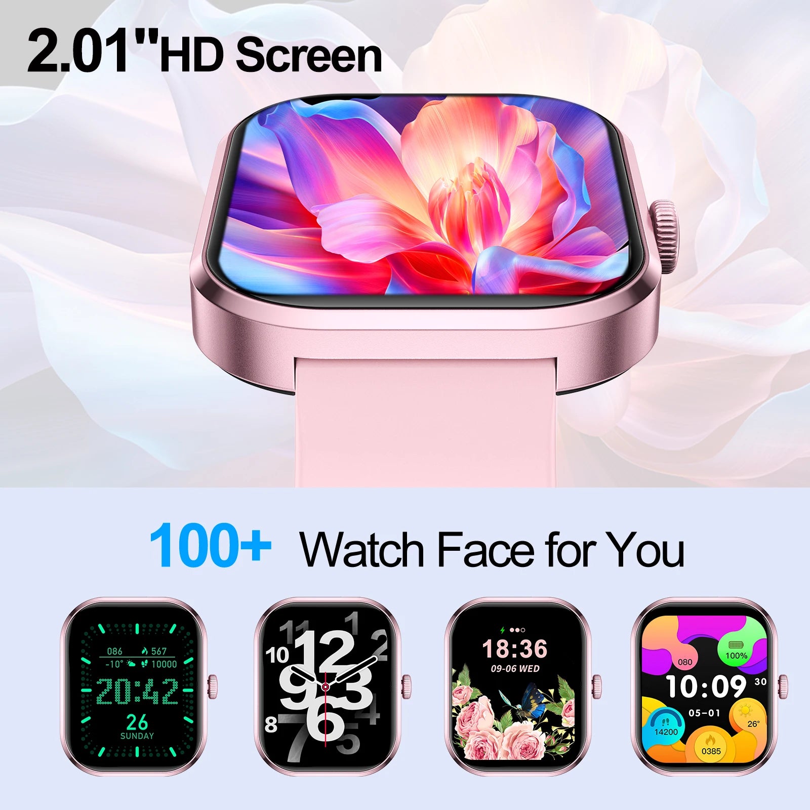 Smart Watch For IOS & Android, Sports & Fitness, USB Charging, Health Manager, Step Counter, Music & Speaker