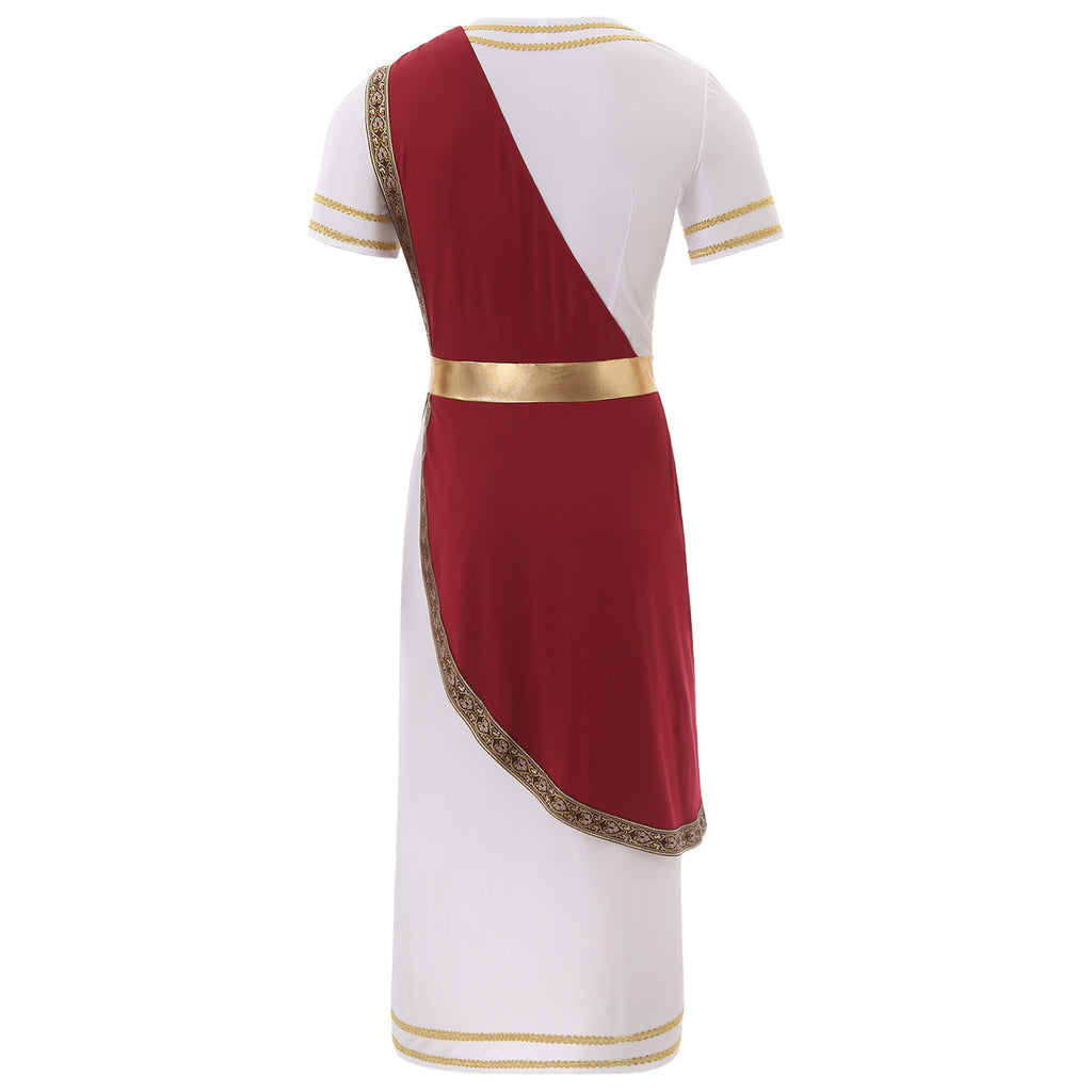Mens Ancient Greek God Cosplay Outfit Roman Robe Costumes Ancient Greek Toga Spartan Dress Up Retro Vintage Warrior Clothing
