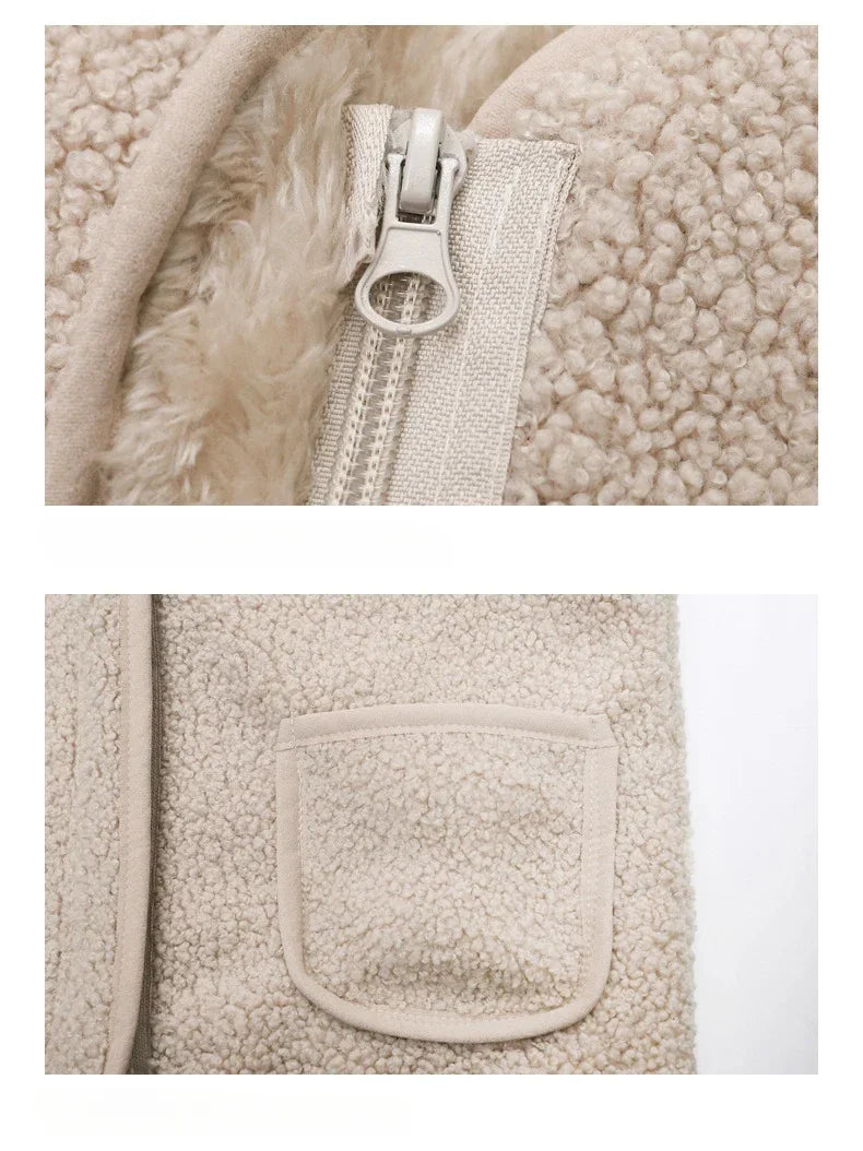 toddler girl winter clothes Autumn and Winter Children's New Lamb Velvet Vest Warm Vest for Infants and Girls toddler