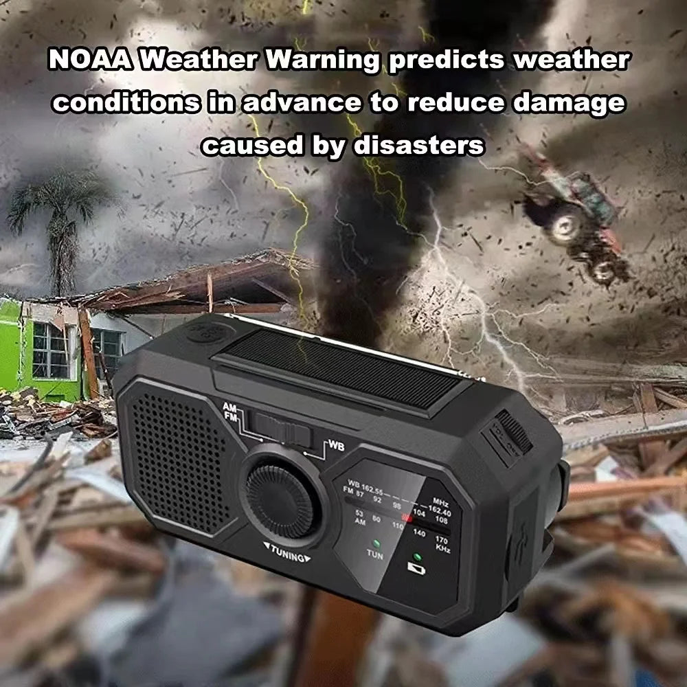 Portable Solar Radio, Emergency Kits first Aid Radio with Crank, Dynamo AM/FM Radio,Blackout  Power station,USB Phone Charger