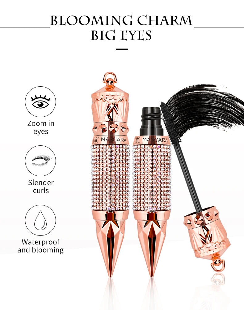 QIC Mascara with Large Brush Head, Easy to Apply, Non-Clumping, Non-Fading