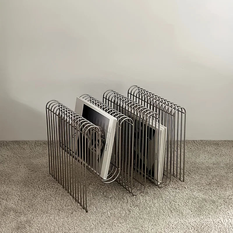 Modern Multi-Functional Table & Bookshelf with Heavy-Duty Powder-Coated Frame Space-Saving Minimalist Design for Home And Office
