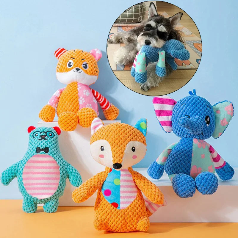 Cute Animals Plush Pet Toys for Small Dogs Squeaky Puppy Dog Chew Toy Clean Teeth mascotas Accessories Stuffed Shih Tzu Products