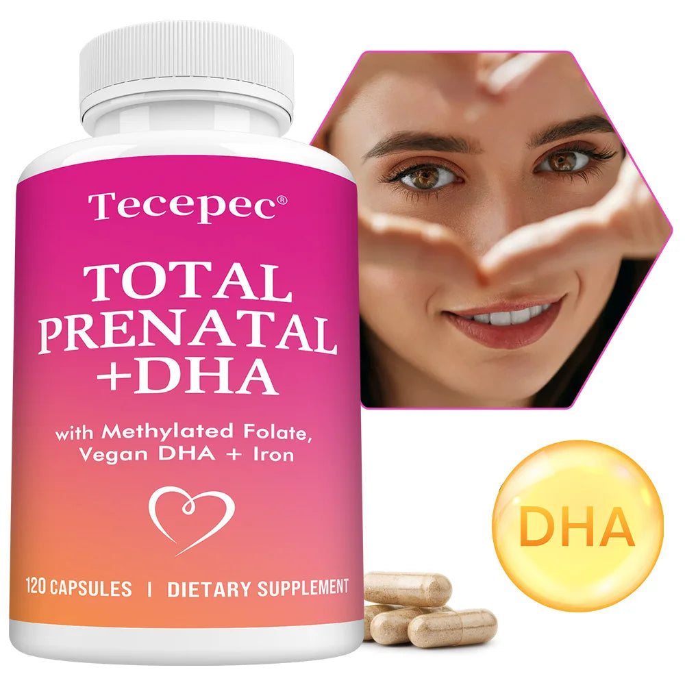 Prenatal Vitamin with DHA & Folate,Prenatal Probiotics for Pregnant Women,Pregnancy Must Haves, Iron, Vitamin D, Vitamin C, Zinc