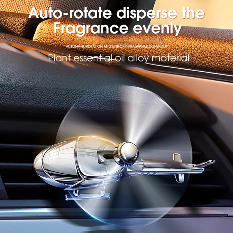 Car Air Freshener Mini Helicopter Rotating Aromatherapy Purifie Odors Car Perfume Essential Oil Diffuser Car Vent Aromatherapy