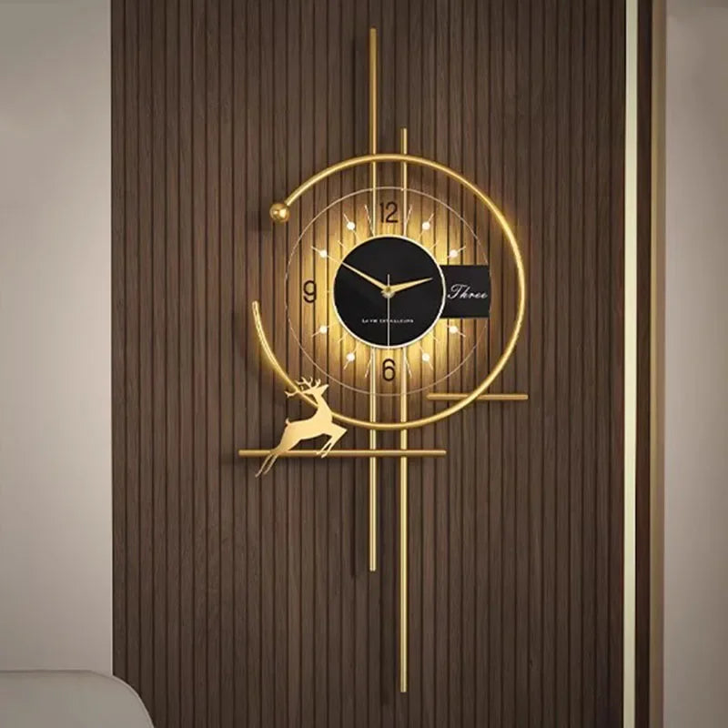 Popular Dining Room Wall Clock Minimalist Luxury Decor Silent Quartz Clock Creative Kitchen Living Room Art Home Decor