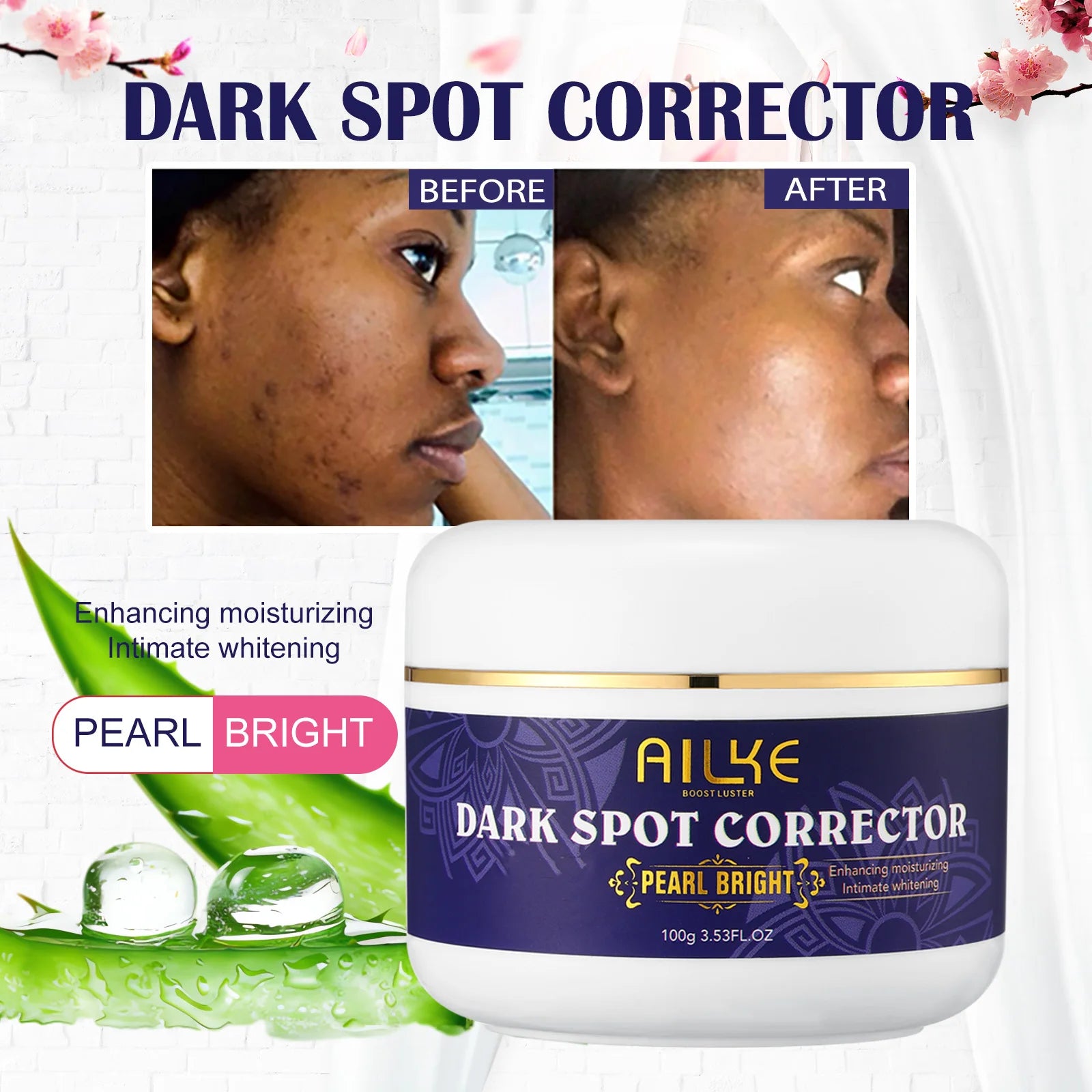 AILKE Double Glutathione Whitening Daily Skin Care, Clean Skin, Lightening, Even Toning, Remove Melanin, For All Skin Types