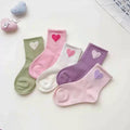 5 Pairs Children's Socks Girls' Socks Mid Tube Socks Autumn/Winter Love Cute Versatile Casual Socks
