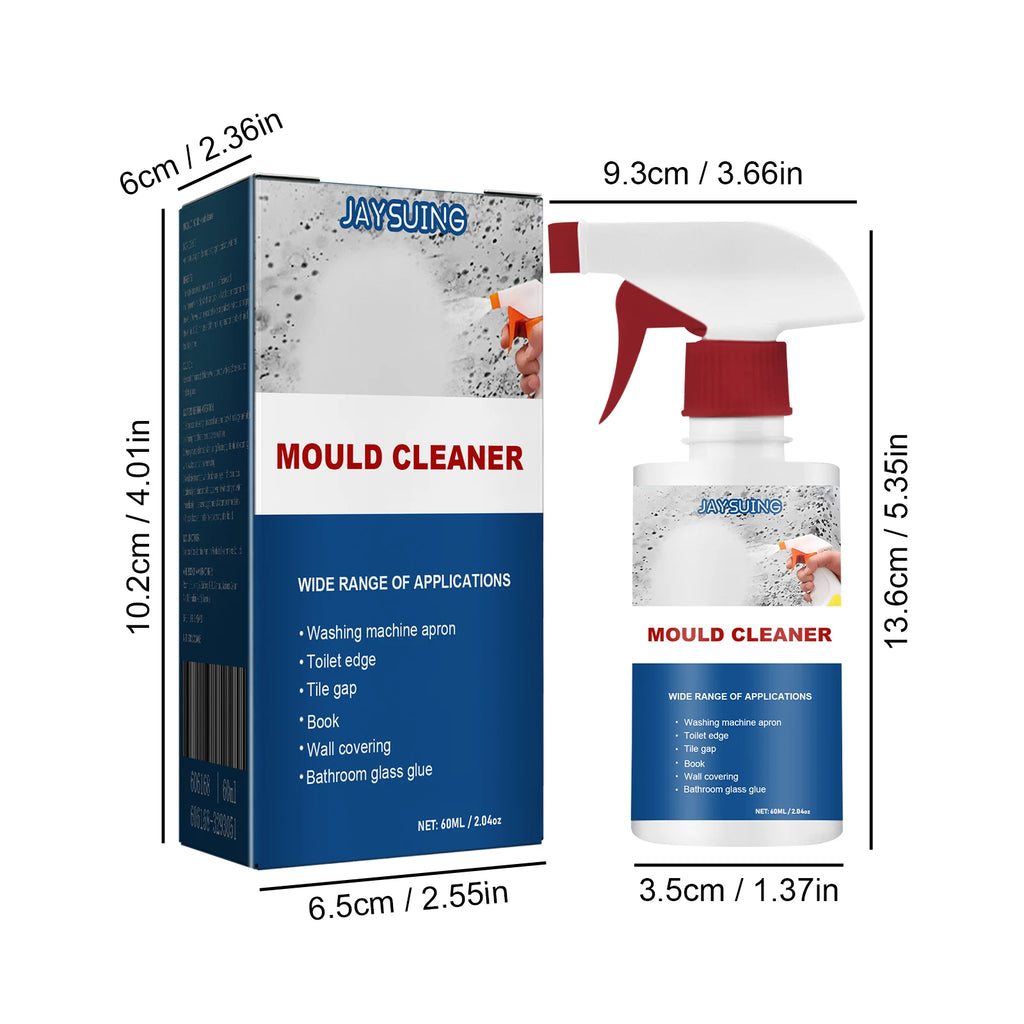 60ml Mould Cleaning Spray Wall Mold Remover Mold Cleaning Spray Bathroom Kitchen Cleaning Effective Mildew Removal Spray Cleaner