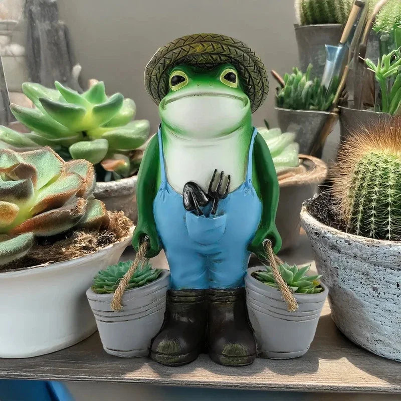Outdoor Courtyard Balcony Supplies Small Creative Decorative Ornaments Animals Frogs Gardens Succulent Flowerpots Festival Gifts