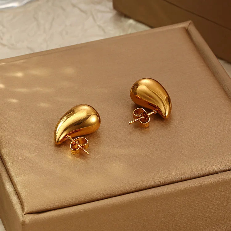 Most Popular Style Titanium Steel Hoop Earrings For Women C-type Peach Heart Round Ear Ring Non-fading Hot Selling Ear Jewelry