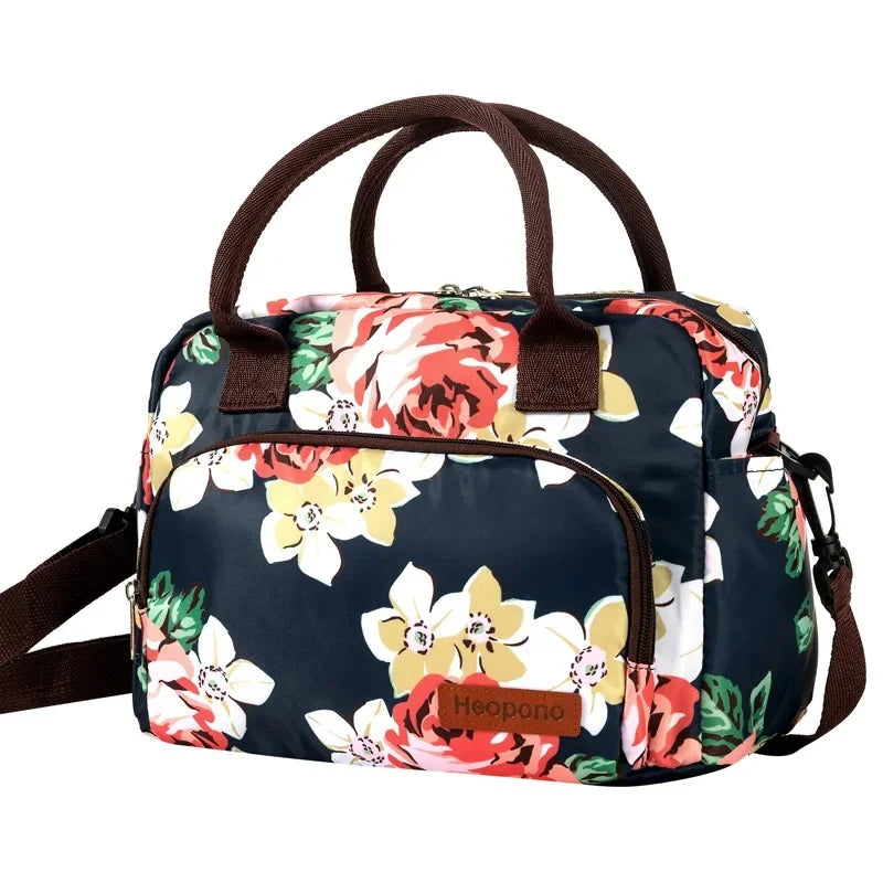 Oxford Cloth Thermal Bag Portable Large Capacity Cross-body Portable Lunch Box Bag Cooler Bag Lunch Bags for Women ,kids