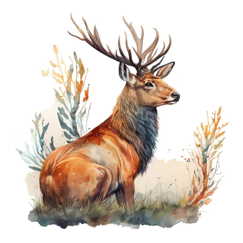 C400#Cute Deer Wall Sticker Kids Room Background Home Decoration Mural Living Room Wallpaper Funny Decal