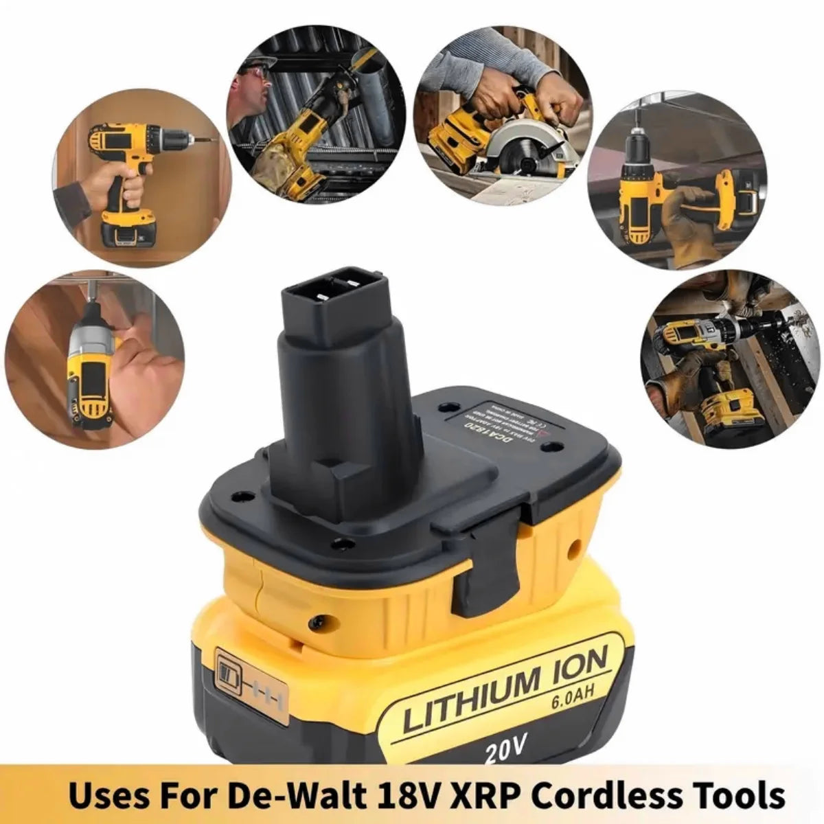 DCA1820 20V Battery Adapter for Dewalt 18V Tools Convert for Dewalt 20V Lithium Battery DC9096 DE9098 DE9096