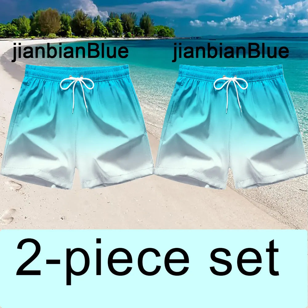 Men's Solid Color Swimming Trunks Comfortable And Breathable Swim Trunks Bathing Suit Drawstring With Pockets For Diving Surfing