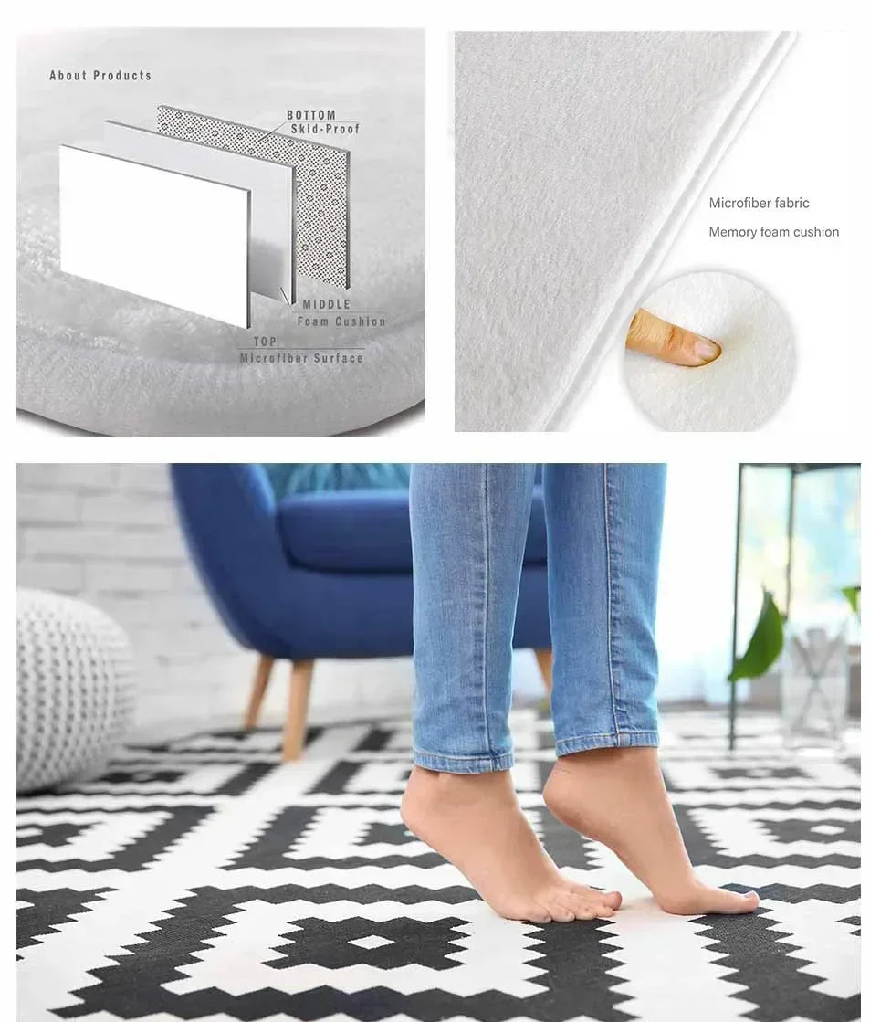 Large Area Carpets for Living Room Easy Clean Non-slip Bedroom Cloakroom Decoration Rugs Washable Sofa Coffee Table Entrance Mat