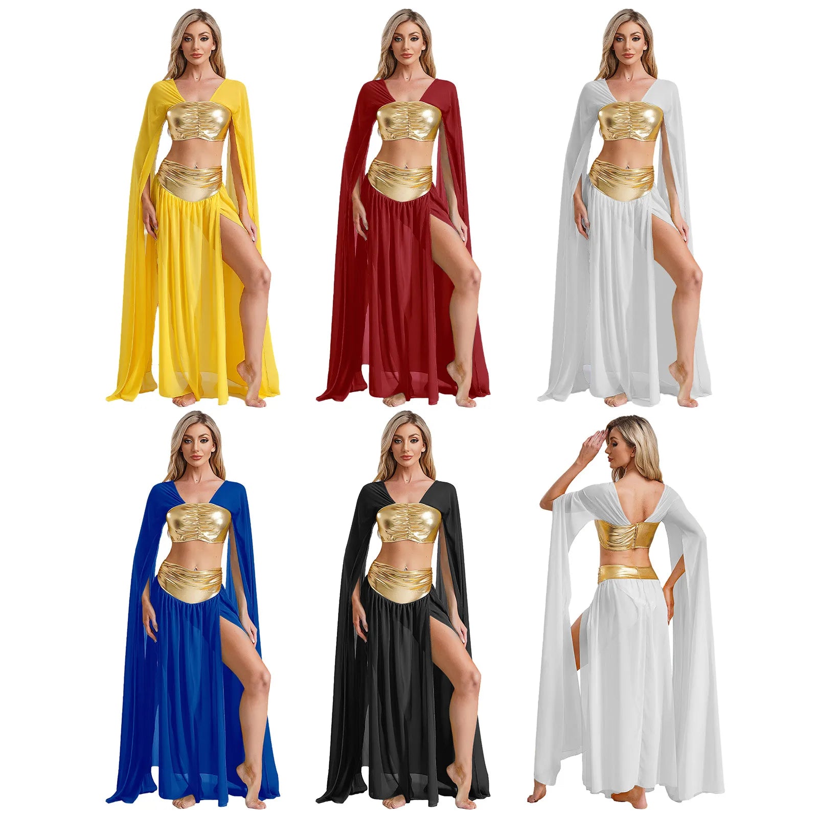 Women Masquerade Carnival Halloween Fancy Dress Up Ancient Rome Egyptian Cleopatra Cosplay Costume Two Picece Belly Dance Suit