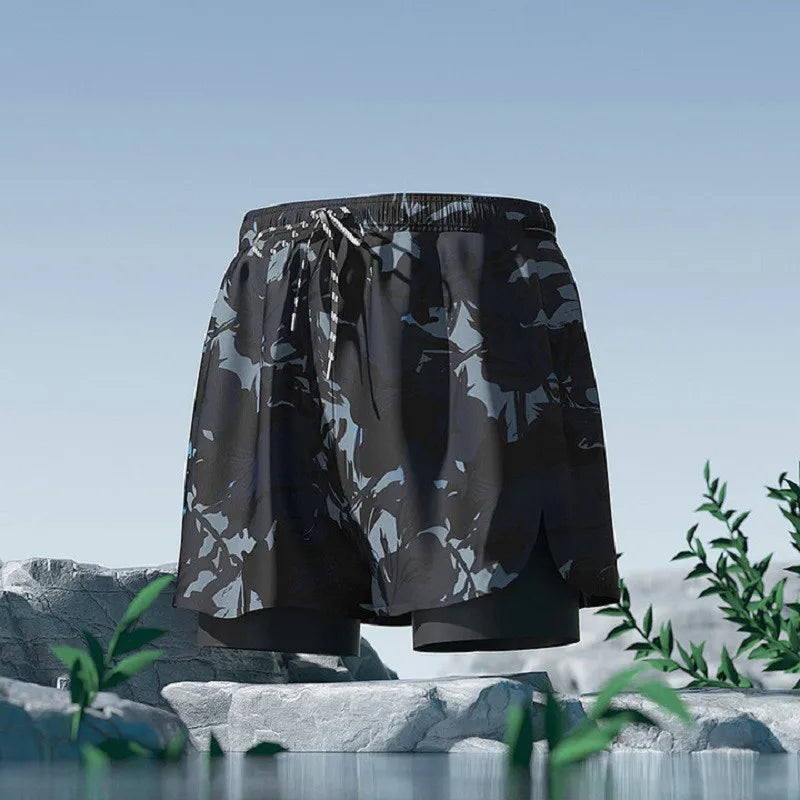 Adult Swimming Trunks for Men 2025 New Style Quick-drying Double-layer Anti-embarrassment Large Size Casual Swimming Shorts
