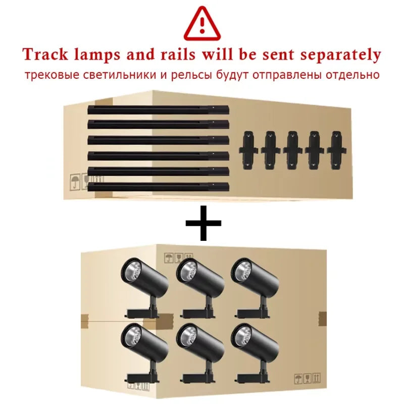Dimmable Track Light with Remote Control Led Spot Lights 110V 220V Ceiling Lamp for Living Room Bedroom Kitchen Linear Lighting