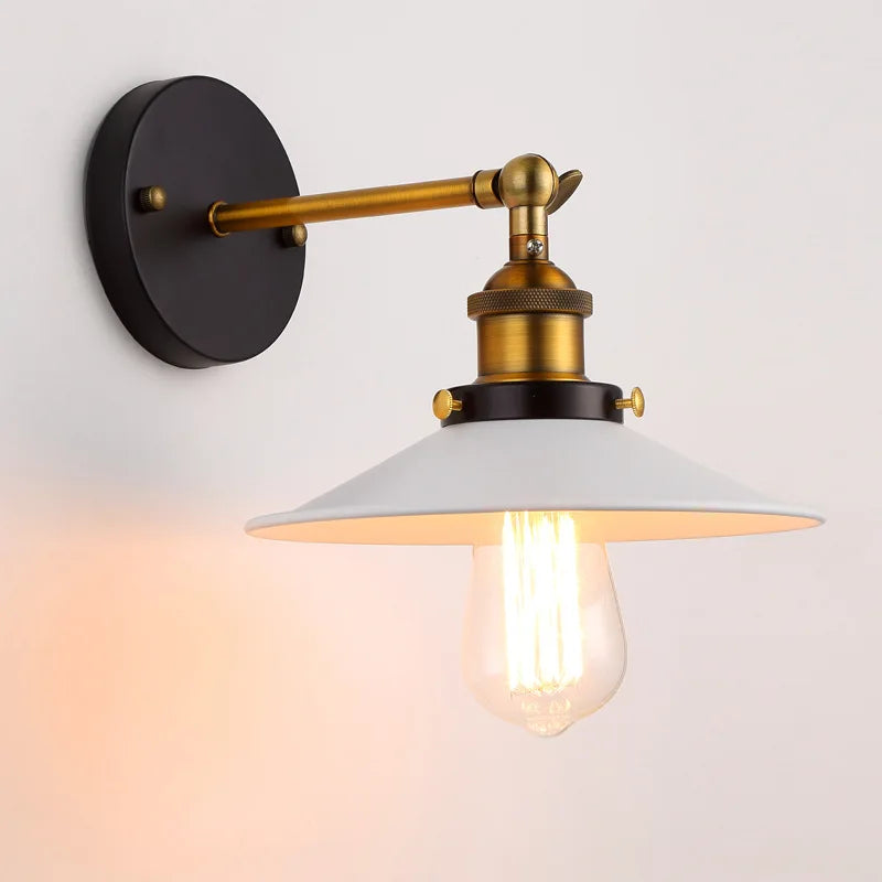 Vintage Loft Led Wall Lamps For Industrial Home Decor Retro Bathroom Bedside lamp Iron Lampshade Edison wall Lighting Fixtures