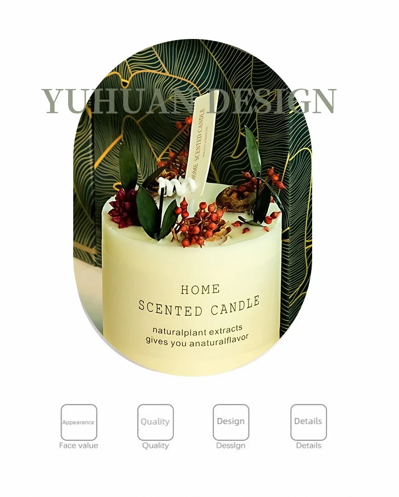 Dried Smokeless Aromatherapy Candles Bare Packaging Scented Candle Home Decora For Valentine's Holiday Decoration
