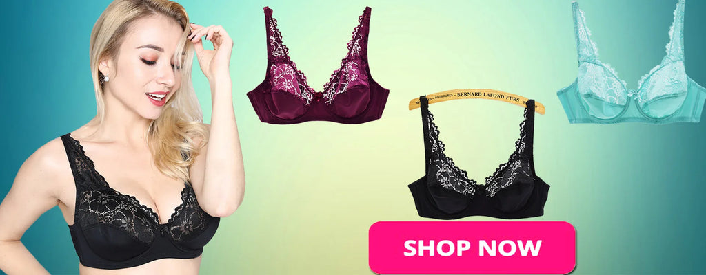 Womens Underwear Lace Bras Underwire BH Hollow Out Embroidery Elegant Casual Sexy Lingerie Tops Plus Size  Brassiere
