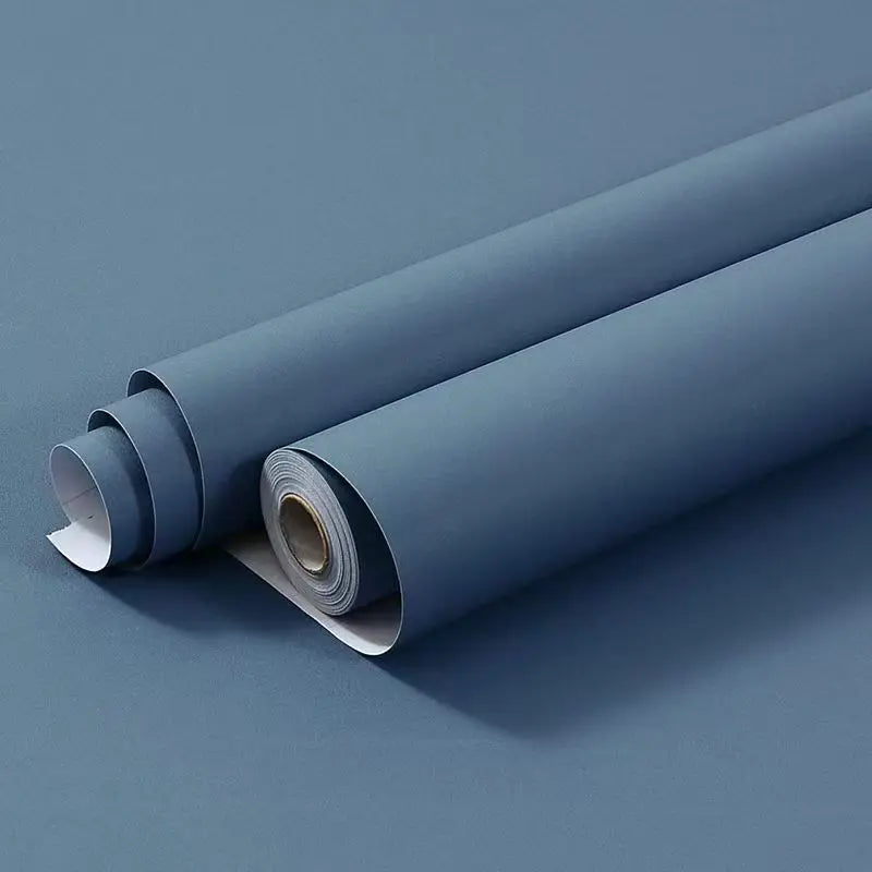DIY Contact Paper Kitchen Stickers Solid Color PVC Self-adhesive  Home Decorative Marble Wallpaper Living room Study Furnitures