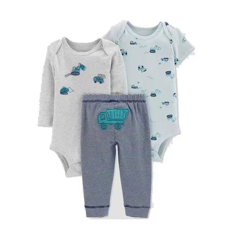 2025 Baby Girls Clothes Autumn Spring Newborn Infant Outfit Cotton Bodysuit Top And Bottom Pants Kids Toddler Clothing Set 6-24M