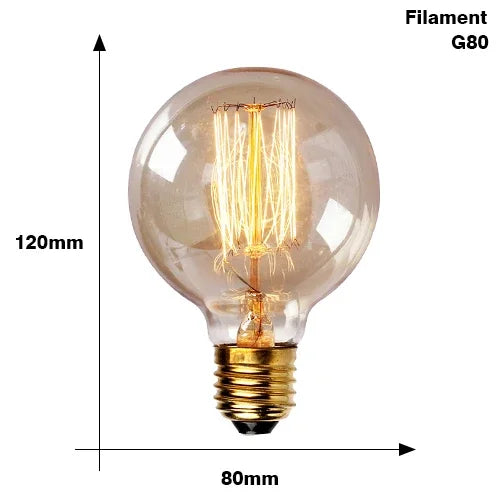 Vintage Edison LED Filament Bulb E27 220V 4W Dimmable Amber Glass ST64 G80 G95 G125 T185 A19 Retro Incandescent Lamp for Home
