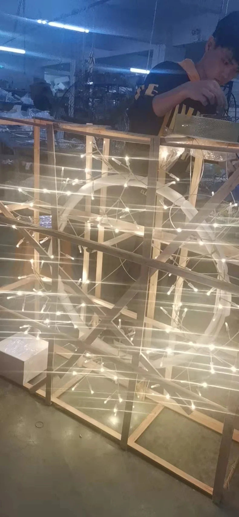 Nordic LED Firefly Ceiling Chandelier Modern Living Dining Room Pendant Lamp Bedroom Hanging Light Lustre Home Decor Fixture2023
