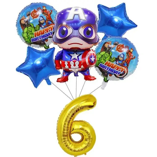 Marvel The Avengers Birthday Supplies Disposable Plate Napkin Cup Tablecloth Balloon for Kids Boy Superhero Party Decorations